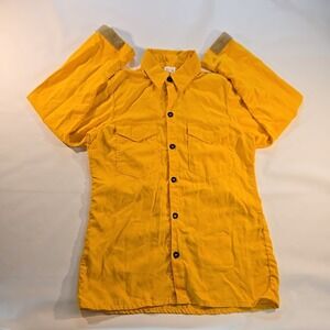 VTG Crew Boss Firefighter Protective Shirt Yellow Long Sleeve Size S Made in USA